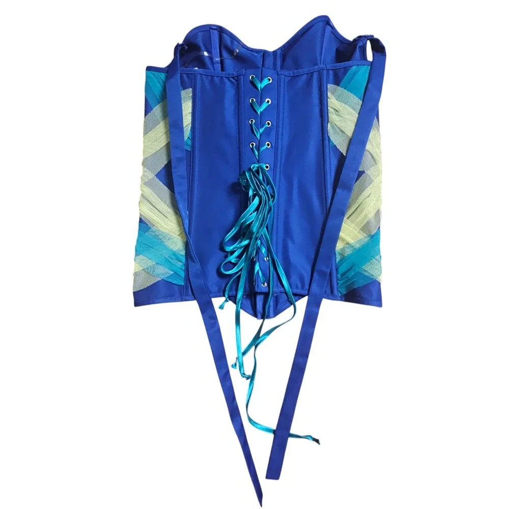 Frederick's of Hollywood Y2K Corset Top Womens M Whimsigoth Coquette‎ Party NWT